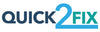 QUICK2FIX Terrassen Logo, Stelzlager, Plattenlager, Fugenkreuze, Bodenausgleichscheiben und vieles mehr